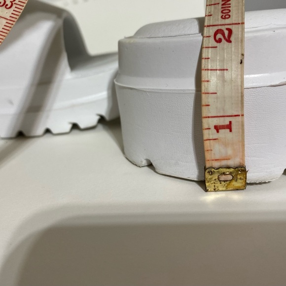 Rough Helium womens Platform Wedge Slide Sandals White size 11 - Picture 14 of 16